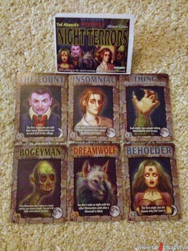 Ultimate Werewolf: Night Terrors, Board Game